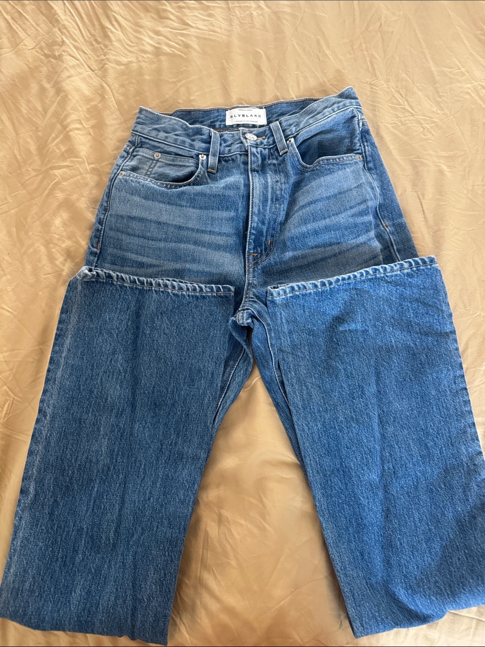 SLVRLAKE Women's Boot-Cut charlotte  Jeans in Tucson Mid Blue Wash - Picture 2 of 6